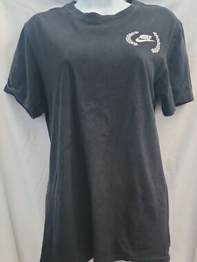 Men's Nike Black T-Shirt with White Laurel Logo